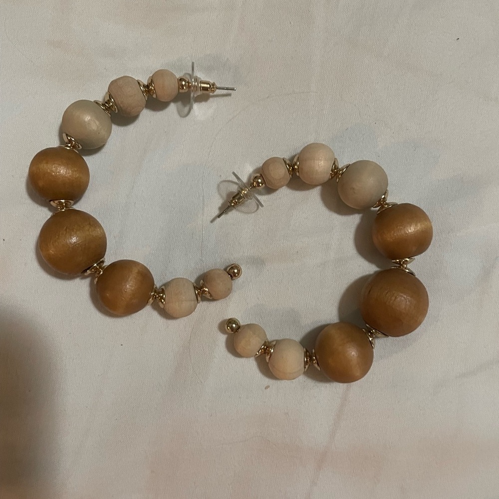 Wooden bead hoops